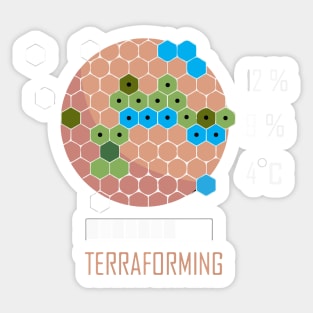 Terraforming Mars - 16 Bit Mars Terraformed - Board Game - Tabletop Gaming Sticker